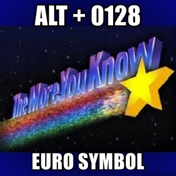 Как набрать символ евро на клавиатуре