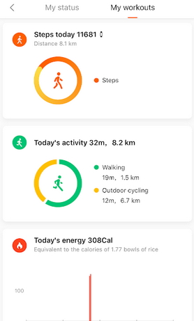 На Amazfit Bip нет никаких уведомлений.