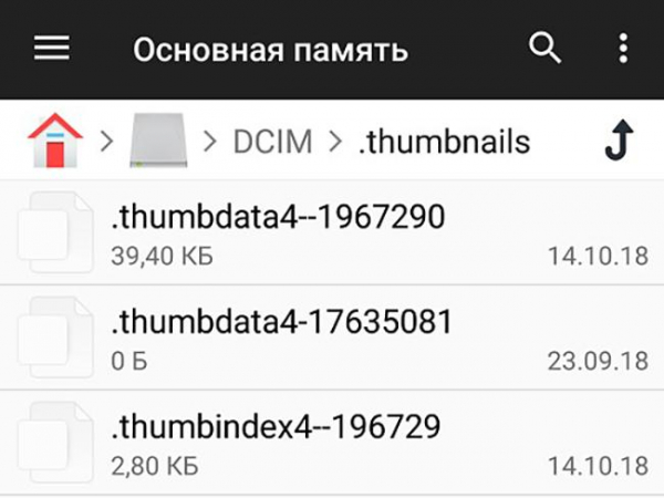 Thumbdata Какие файлы находятся на вашем мобильном телефоне?