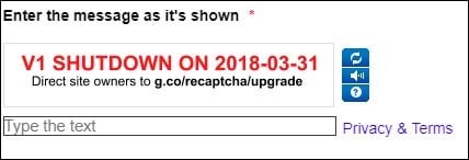 reCAPTCHA V1 ОТКЛЮЧЕН Что делать